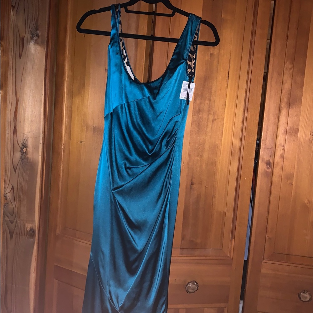 NWT Long Silky Green Dress